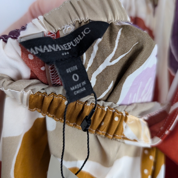 NWT Banana Republic Floral Halter Trapeze Maxi Dress Size 0 Petite - Picture 3 of 4